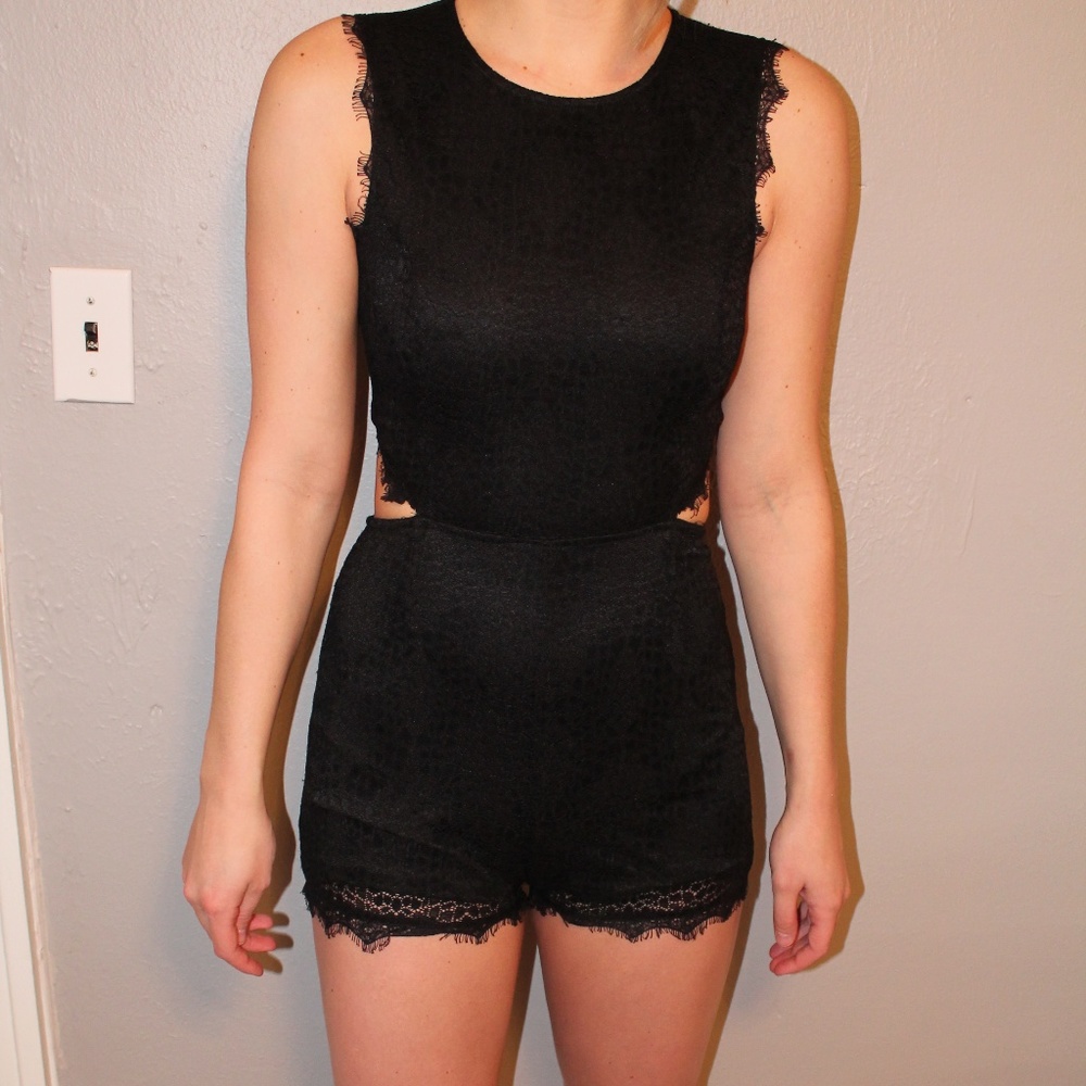 Black Lace Onesie in